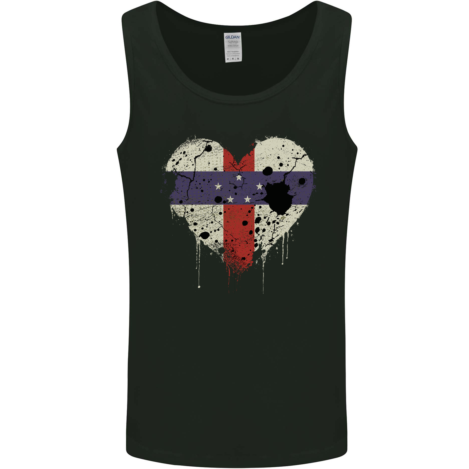 Love Flag Netherlands Antilles Football Mens Vest Tank Top