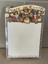 NEW Susan Winget Notepad Stationary Christmas Peace on Earth, Good Will To Men
