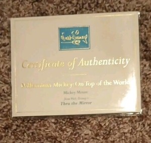 Sealed Disney Certificate of Authenticity-Millennium Mickey: On Top of the World