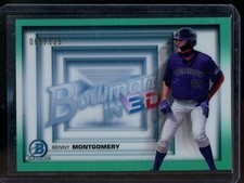 2022 Bowman #B3D-19 Benny Montgomery Bowman in 3D Aqua Refractor #/125
