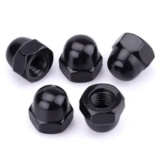 25PCS 1/4"-20 Hex Acorn Cap Nuts, 304 Stainless Steel, Black Oxide Finish