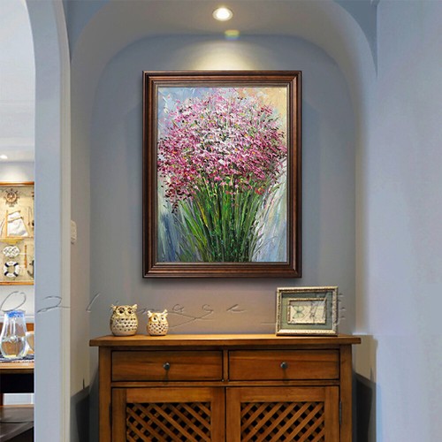 Hand Painted Oil Painting Abstract 3D Flowers On Canvas Retro Wall ...