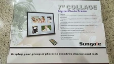 Sungale 7", 3x5", 5x3" Digital Collage Picture Frame CA703C 