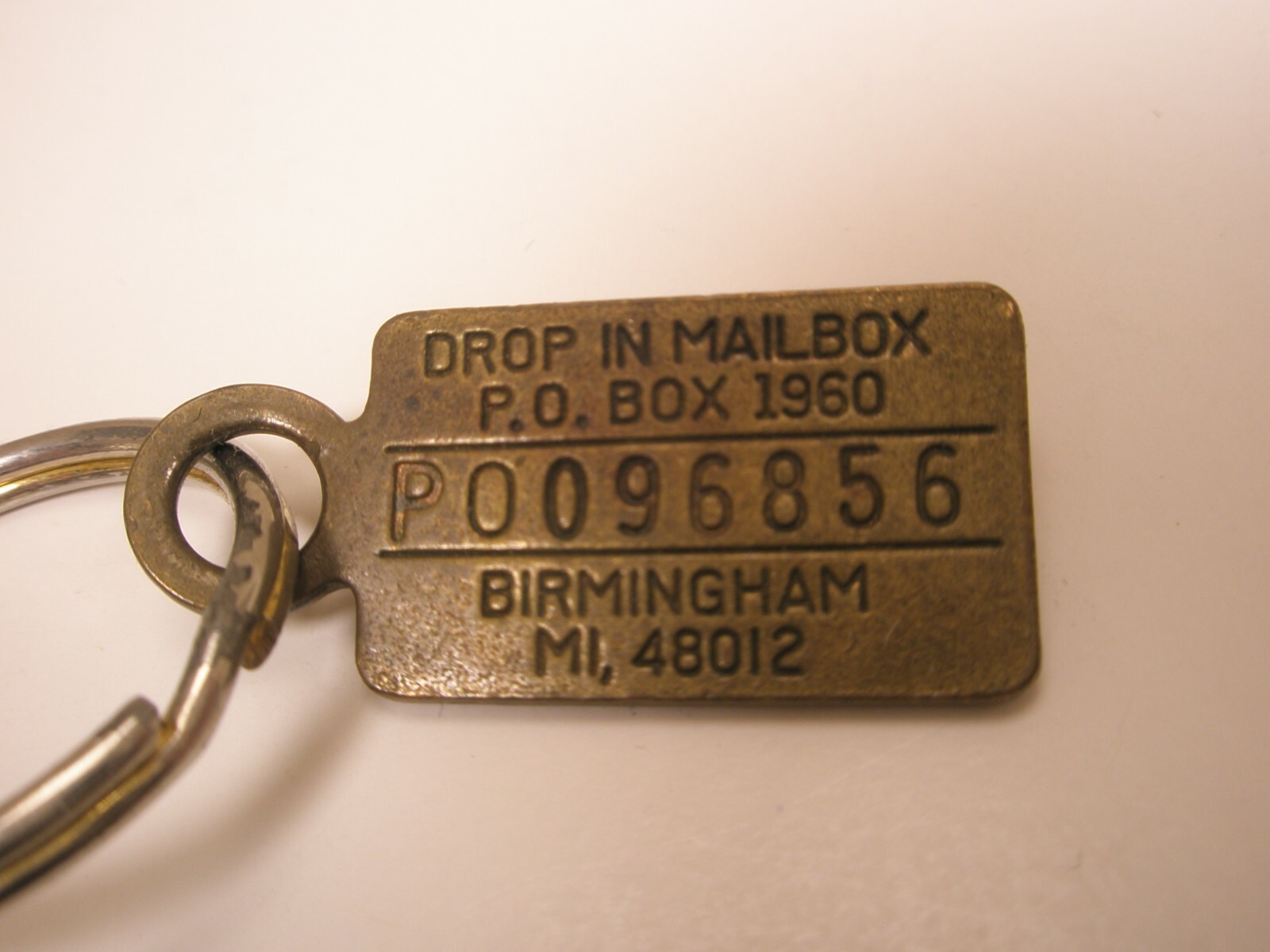 Pontiac 1800ROADSIDE Postage Guaranteed Drop in Mailbox Vintage Key