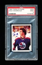 1982 TOPPS HOCKEY STICKERS 204 DALE HAWERCHUK ROOKIE CARD PSA 9 MINT JETS