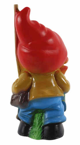 Enano de Jardín Figura Pescador Con Y Caña Pie Plástico H 19,5 CM - Imagen 5 de 5