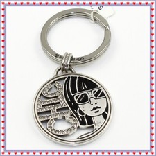 Brighton Fashionista Chic Silver Crystal Key Fob Chain