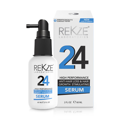 REKZE 24 Serum Clinically Proven For Hair Thickening, 1 Month Supply 