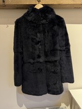 Maje Midnight Blue Rabbit Fur Jacket