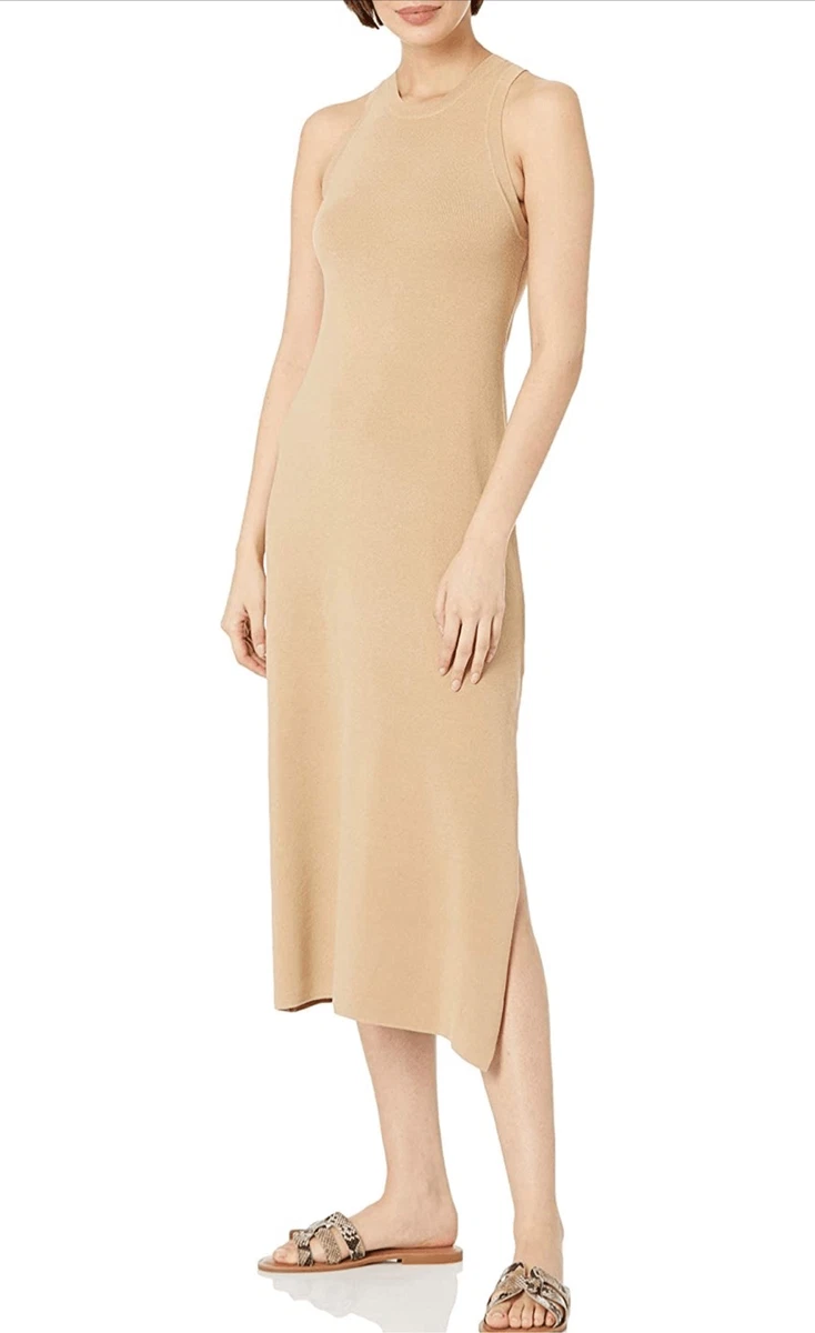 NEW The Drop Gabriela Cut-In A-Line Side Slit Maxi Sweater Dress S