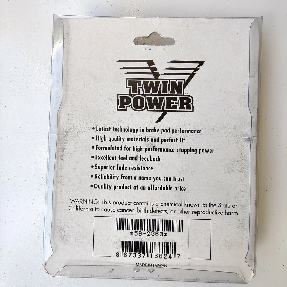 Pastillas de freno orgánicas Twin Power para Harley-Davidson 592363 Foto 3 de 3