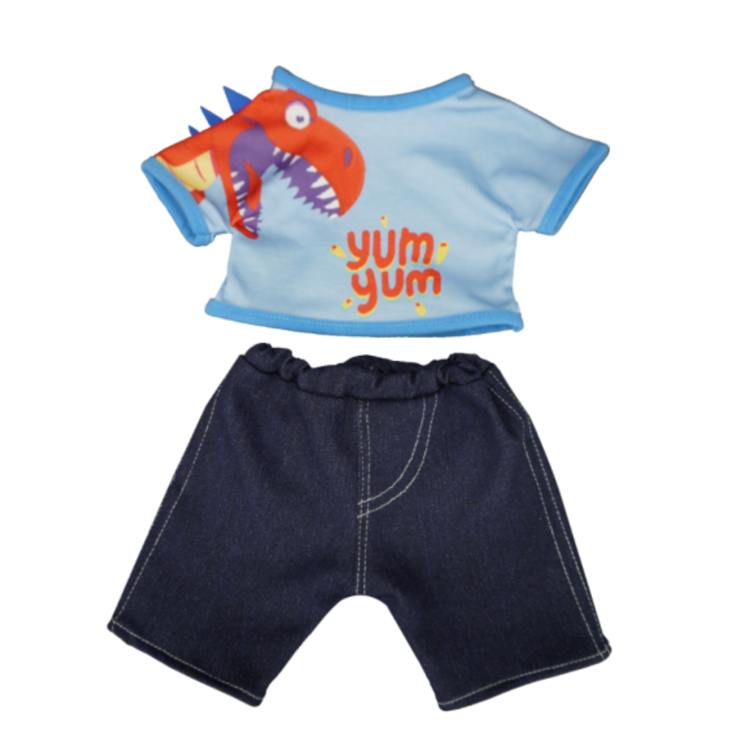 TEDDY BEAR CLOTHES - Dinosaur Yum Yum OUTFIT 16""/40cm  BUILD A TEDDY BEAR