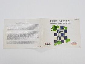 Pipe Dream Authentic Original NES Nintendo Manual Only