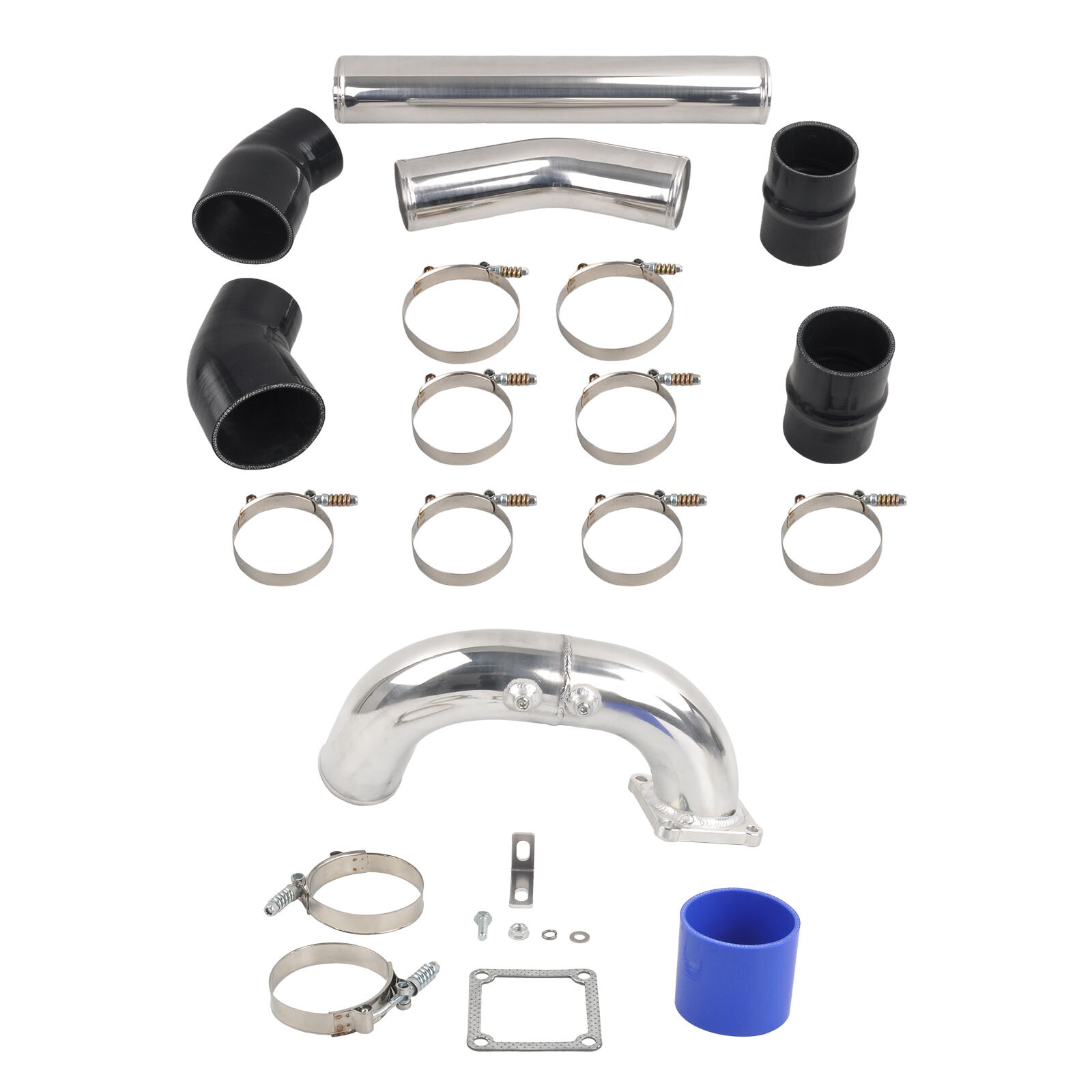 1994-1998 Dodge Ram 5.9L Silver Polished Intercooler Pipe & Intake Elbow