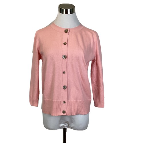 J Jill Pink 3/4 Sleeve Button Down 