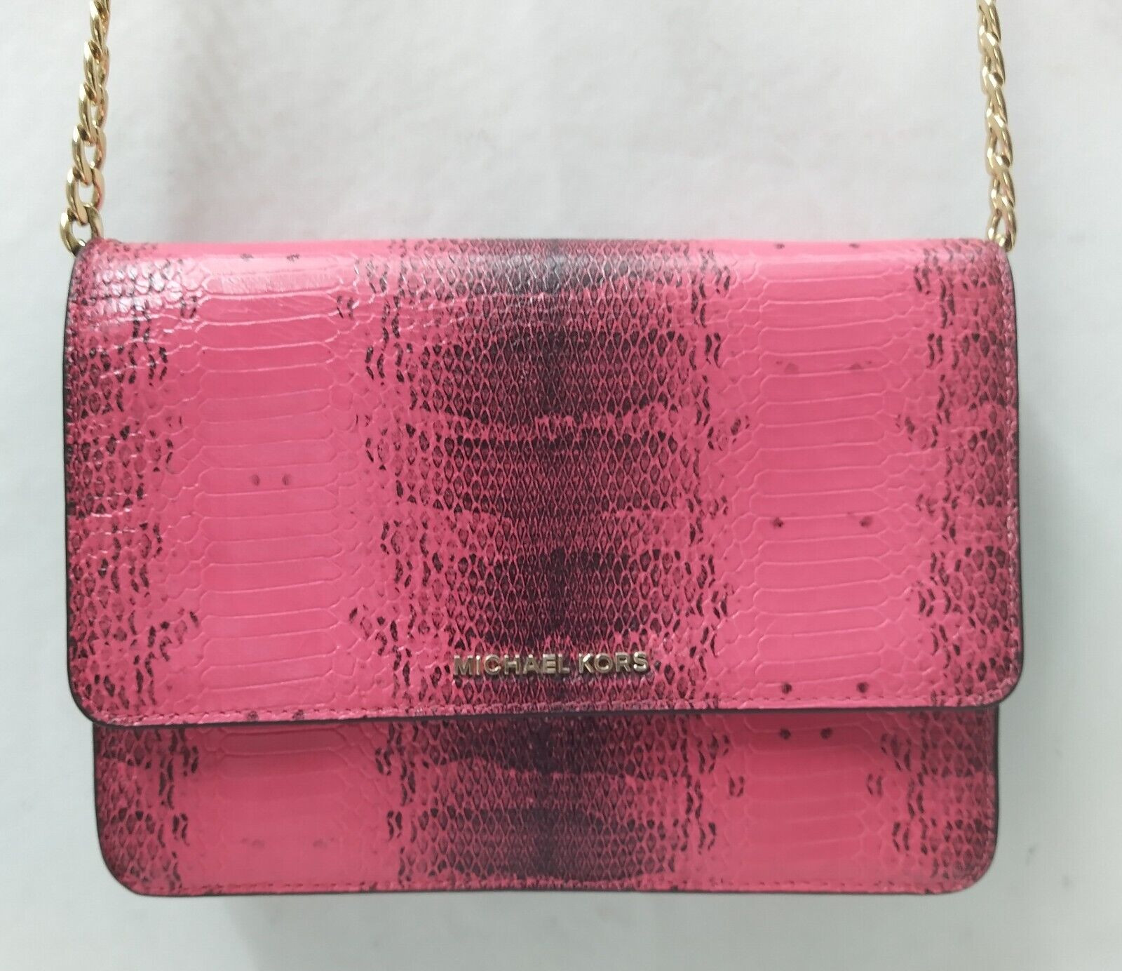 Michael Kors Pink Leather Python Printed Chain St… - image 4