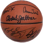 KOBE BRYANT SHAQ MAGIC JOHNSON JERRY WEST KAREEM SIGNED NBA BASKETBALL PSA/DNA