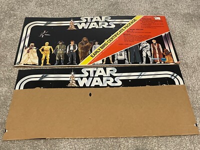 Vintage Star Wars Early Bird Zertifikat Paket mit Ständer 1977 GRAIL