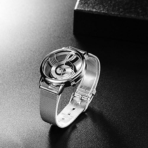 Unique Watch Musical Note Hollow Stainless Steel Mesh Strap Quartz Unisex Fas... - Picture 4 of 6