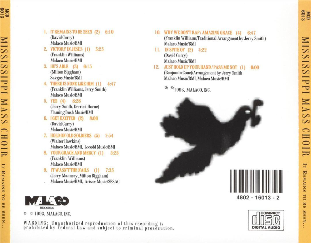 MISSISSIPPI MASS CHOIR IT REMAINS TO BE SEEN NEW CD