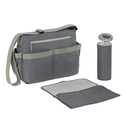 Lassig Marv Shoulder Diaper Bag, Grey