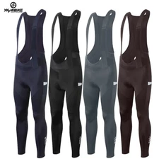 YKYWBIKE Men Cycling Long Pants Tights Trousers Pro Road Bike Pants 2 Pockets