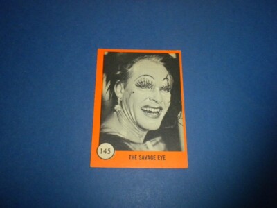 HORROR MONSTERS card #145 Nu-Cards 1961 orange series monster sf movies jokes