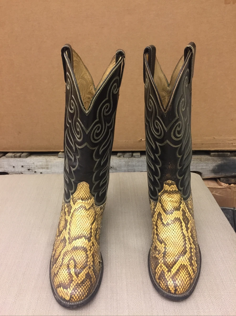 Vintage tony lama snakeskin clearance boots