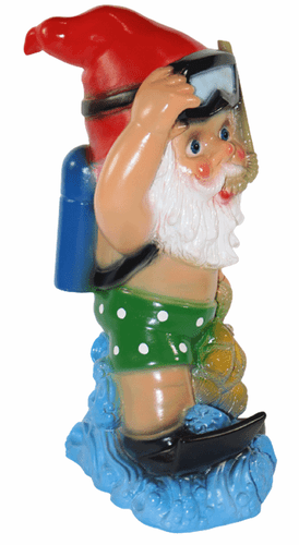 Enano de Jardín Decoración Figura Enano Taucher Con Snorkel de Plástico H 35cm - Imagen 4 de 5