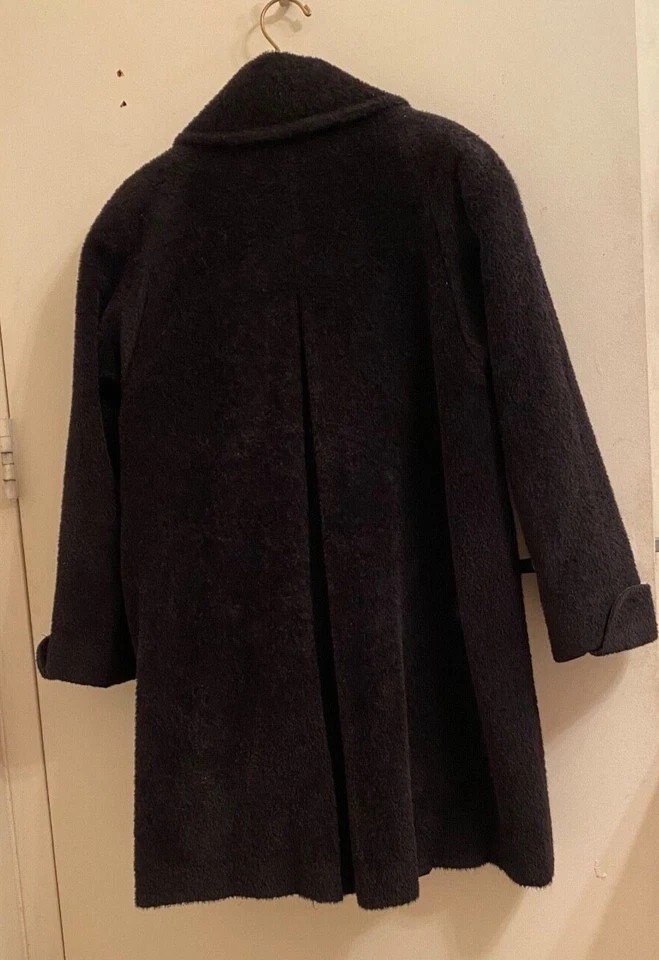 Searle Black Alpaca/Wool Swing Coat Size 4 - Image 2 of 2
