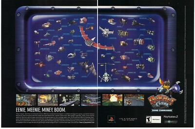 2004 Ratchet & Clank Going Commando Video Game Insomniac Retro Print Ad/Poster