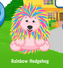 Webkinz Rainbow Hedgehog Virtual Pet Adoption Code Only Messaged Webkinz Rainbow