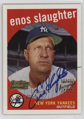 2001 Topps Team Topps Legends Enos Slaughter #TT36F Auto HOF 4r7