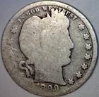 1899 Barber Quarter SILVER Coin  LOW SHIP  NR AUCTION