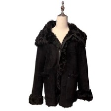 bajra Real Sheepskin Shearling Fur Coat Jacket Thick Warm Size M from Japan
