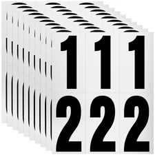 60 Numbers, Reflective Adhesive Mailbox Number 3.3*1.8, Silver