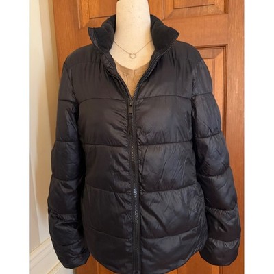 Gap Cold Control Insulated Puffer Jacket Womens S Black Lightweight Winter Coat