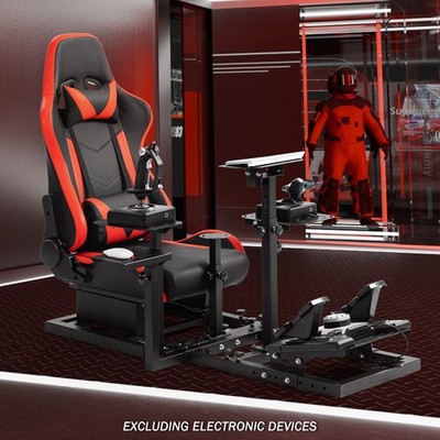 Supllueer Flug- und Rennsimulator Cockpit mit Sitz für Thrustmaster HotasWarthog