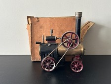 Antique Vintage - BING - GERMANY - Tin & Brass Steam Engine Tractor with Box