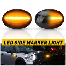 2X LED Marker Side Light Turn Signal For Flowing Mini Cooper R55 R56 R57 R58 R59