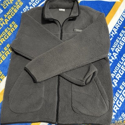 Columbia Men's Gray Full Zip Jacket w/ Pockets Stand-Up Collar Size L
