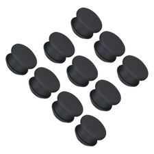 10 Pcs Silicone Snap in Locking Hole Plugs 13.5mm/0.53 Inch Dia Black