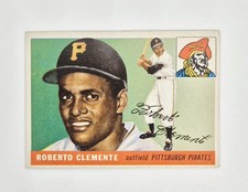 VINTAGE ORIGINAL EX+ CENTERED 1955 TOPPS ROOKIE ROBERTO CLEMENTE #164 RECOLORED