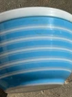 1960s Vintage Pyrex 402 Rainbow Stripes - Blue - 1 1/2 qt Mixing Bowl