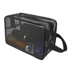 Mesh Shower Bag, Portable Mesh Shower Caddy, Quick Dry Tote Bag with Black