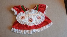 BABW Build a Bear Clothes Red Velvet Mrs Santa Claus Christmas Holiday Dress