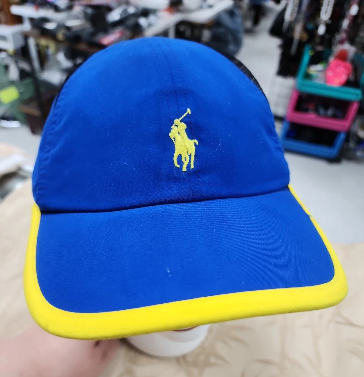 Polo Ralph Lauren Unisex Blue Yellow Black Solid Mesh Adjustable Cap One Size
Opens in a new window 