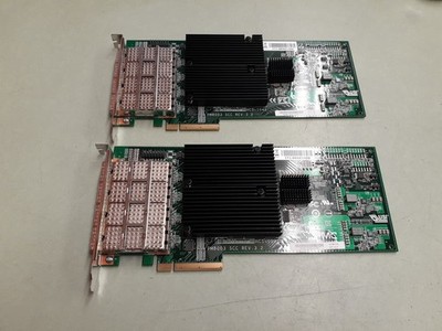 (2) Netapp 111-00341+D0 HBA SAS 4-Port Copper QSFP PCIe Controller 111-00341