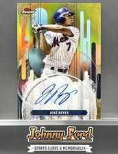 2025 Topps Finest Jose Reyes Gold Refractor Auto #09/50 New York Mets #FA-JRE