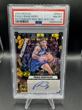 2024 Mosaic Black Gold Pictographs Paolo Banchero Auto /8 First on Print 1/8=1/1